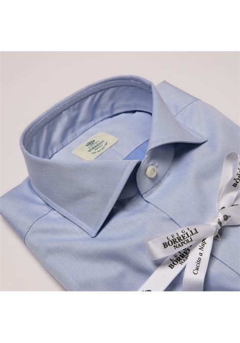 TWILL SHIRT - DARK BLUE - LUIGI BORRELLI - NAPOLI - Luigi Borrelli